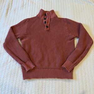 Lucky Brand Women's Quarter Button Sweater - light Mauve